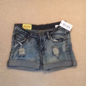 Denim shorts